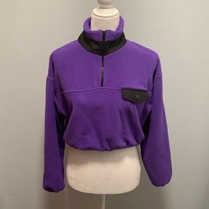 Forever 21 purple cropped pullover size small